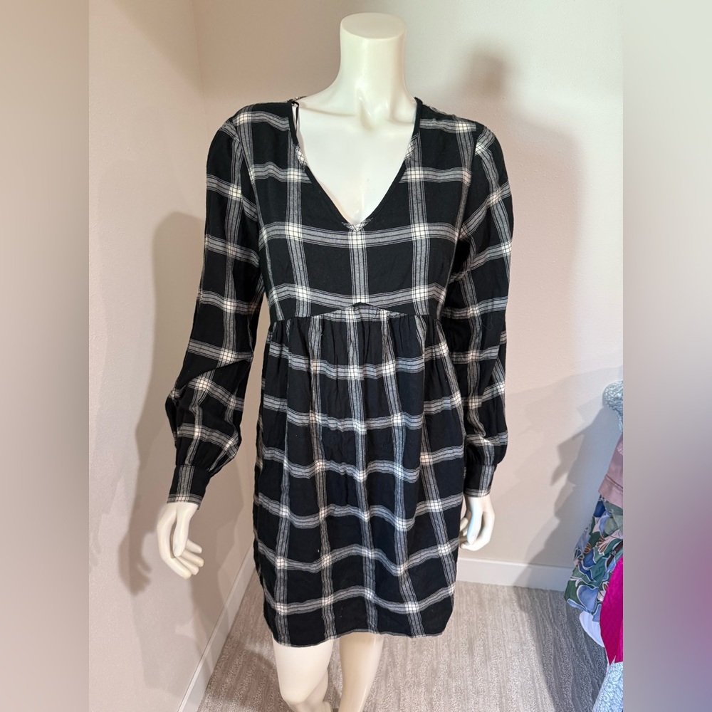 Black and White Plaid Dress